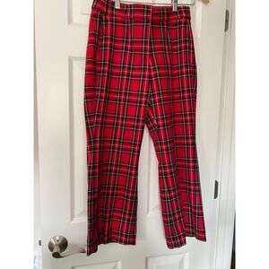 J Crew Tartan Plaid Kelsey pants size 6